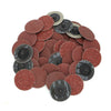 40x 2'' 50mm Sanding Discs Pad 24/60/80/120 Grit Abrasive Roll Lock UK
