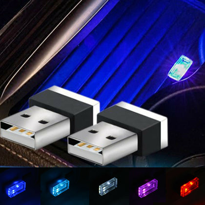 5 Color Mini USB LED Wireless Lamp Car Atmosphere Light Colorful Accessories