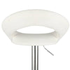 2 Bar Stools White Eclipse Swivel PU Leather Chrome Kitchen Chair Gas Lift