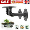 2PC Pipe Shelf Brackets Industrial Iron Rustic Wall Floating Shelves Supports UK