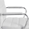 Home Office Chair Leather Computer Desk Chair with Arms for Study or Work White
