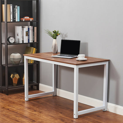 120 x 60cm Computer Desk PC Writing Study Table Office Home Wooden+ Metal
