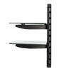 2 Tiers Floating Media Shelves Shelf For DVD TV BOX TV AV Wall Mounted Shelving