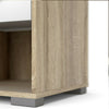 Homeline Modern 1 Drawer Bedside Cabinet / White Gloss Small Bedroom Side Table