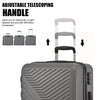 Hard Shell Cabin Large Suitcase 3x Set 4 Wheels Luggage Trolley Case Lightweight