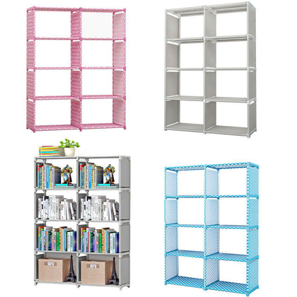 8 Cube Children Book Shelves Storage Shelf Bookcase Display Unit Stand Organizer