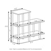 Furinno Turn-N-Tube 3-Tier Sofa Side Table Display Rack Cube Ladder Shelf