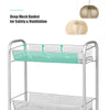3 Tier Rolling Storage Trolley Utility Cart Kitchen Carts Mesh Basket W/ Wheels