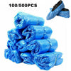 100/500pc Disposable Shoe Cover Anti Slip Plastic Cleaning Overshoes Boot Safety