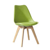 Jamie Dining Chair, Eiffel Inspired, Solid Wood ABS Plastic, Soft Padded Seat