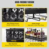 Ceiling-Mounted Bar Wine Rack Wine Glass Hanging Rack 46.9x13in Black