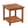 Garden Table with Shelf Outdoor Wooden Side Coffee Tables Acacia Wood Furniture
