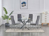 Set of 2 Modern Blue/Mustard/Pink/Grey Velvet Chrome Metal Legs Dining Chairs