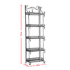 3/5 Tier Metal Bathroom Storage Shelf Slim Shelving Unit Organizer Display Racks