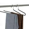 10 X Non Slip Metal Clothes Trouser Pants Slack Hanger Storage Organizer Black