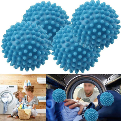 4x WASHING MACHINE BALLS TUMBLE ECO DRYER CLOTHES SOFTENER CLOTHES UK