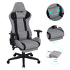 Ergonomic Gaming Chair Massage Office Computer Seat 2D Armrest Recliner Grey