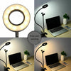 24 LED Camera Long Arm Selfie Flash Ring Light + Mobile Phone Holder USB Clip On