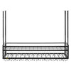 Ceiling-Mounted Bar Wine Rack Wine Glass Hanging Rack 46.9x11.8in Black