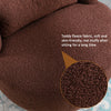 Swivel Tub Chair Teddy Fabric Accent Armchair Barrel Chairs Reading Chair HT