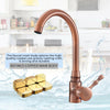 Vintage Brushed Red Copper 360° Swivel Kitchen Sink Tap Basin Faucet Deck