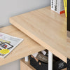Corner 360° Rotating L-Shaped Computer Desk Writing Table Oak Tone