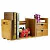 Desktop Bookshelf Extendable Display Shelf Rack Bookcase Office Desk Organizer