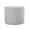 Round Sofa Side End Table Coffee Table Lamp Stand with Linen Stool Pouffe Seat