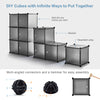 Mondeer 12 Cube Plastic Wardrobe Clothes Organizer Storage Cabinet Closet Grey