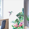 Tropical Leaves Flowers Bird Wall Sticker Living Room Wallpaper Home Wall Decal
