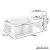 White Cabin Bed with Desk and Storage - Ellison ELN001