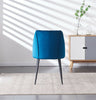 Set of 2 Velvet Padded Dining Chairs Living Room Chairs with Metal Legs Counter