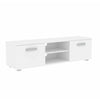 Modern White LED TV Unit Cabinet Stand Matt Body And High Gloss Doors Lights