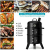 Smoker BBQ Charcoal Grill Portable Outdoor Barbecue Meat Food Cooking Drum Oven