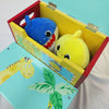 Wooden Step Stool with Toys Storage Box-Children Kitchen Helper Toilet Ladder UK