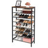 HOOBRO 8-Tier Shoe Rack Large Capacity Stable Shoe Storage Organizer 21-28 Pairs