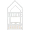 Kids Bunk Beds Wooden Single Size Bed Treehouse Bed Pine Wood Bed Frame White