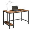 HOOBRO Computer Desk Industrial Office Desk with 2 Shelves Sturdy Writing Desk