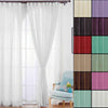 Pair Plain Voile Curtain Panel Net Tulle Door Window Screen Curtain /W Slot Top