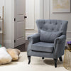 Upholstered Velvet Queen Anne High Wing Back Fireside Armchair Lounge Sofa Chair