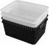 Rattan Plastic Studio Storage Handy Basket Office Home Kitchen Tidy Organiser