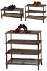 WOODEN DARK OAK SLATED SHOE RACK STAND HOLDER ORGANIZER LIGHT WEIGHT HOME