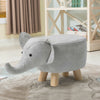 Animal Stool Footstool Footrest Elephant Ottoman Shoe Bench with Sponge Wood Leg