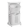 4 Wheeled Multi Purpose 2/3 Tier Laundry Hamper Basket Storage Cart Organiser