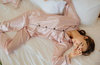 Women Lady Satin Silk Satin Pajamas Set Long Sleeve Night Sleepwear Pyjamas Suit