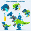 Take Apart Dinosaur Toys Construction Build Set 4 for Kids with Electric Drill
