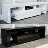 Modern TV Stand Cabinet Unit Entertainment MFC Gloss Doors LED RGB Light Matt