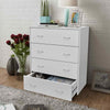 Great! Sideboard with 4 Drawers White Organiser Cupboard Cabinet Chest Unit