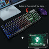 Gaming Keyboard And Mouse Set Rainbow LED Wired USB For PC Computer Laptop Mac