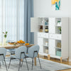 Tall Cupboard Sideboard Cabinet Storage with 2 Doors 4 Compartments Adjustable